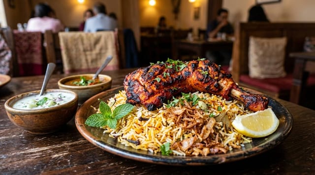 Tandoori juicy biryani.