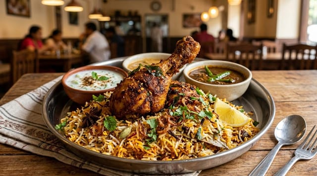 Fry Piece chicken Biryani.