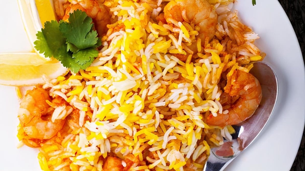 Shrimp Biryani.