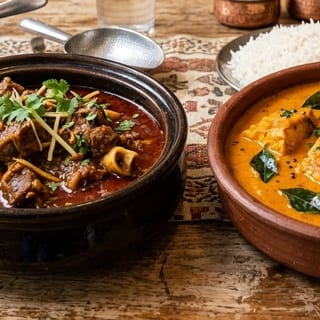 Any 2 goat or sea food Curry