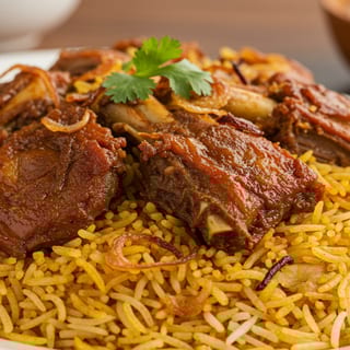 Mamsam roast  goat Biryani