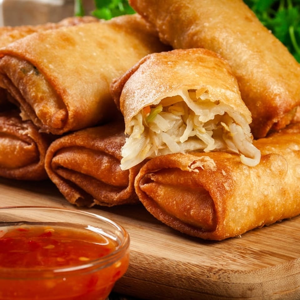 Savor our spring rolls