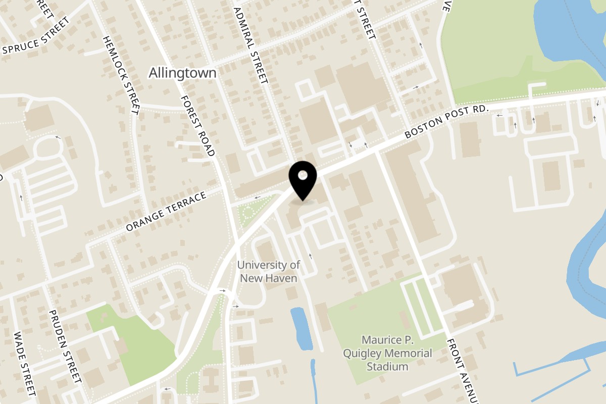 Map showing the location of Spice Venue West Haven on 1 Atwood Pl in West Haven